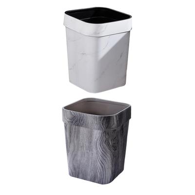 Small Bathroom Trash Can 14L Square Waste Basket Wastebasket Garbage Container Basket for Dorms Toilet Office Home Bedroom