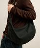 SATUR Synthetic Suede Hobo Bag Black