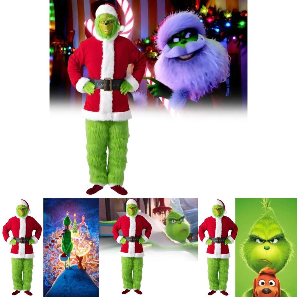 The Grinch Christmas Costume Cosplay Outfit For Adults Holiday Party