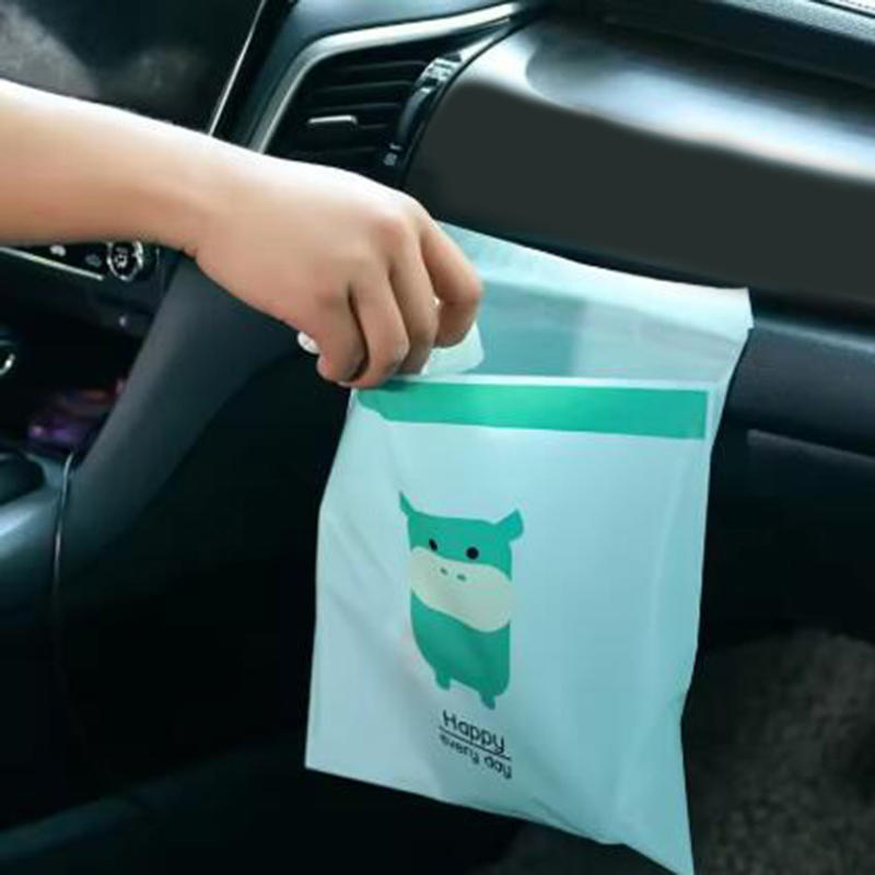 15PCS Car Leak-proof Vomiting Garbage Bag Portable Self-adhesive Garbage Cleaning Storage Bag