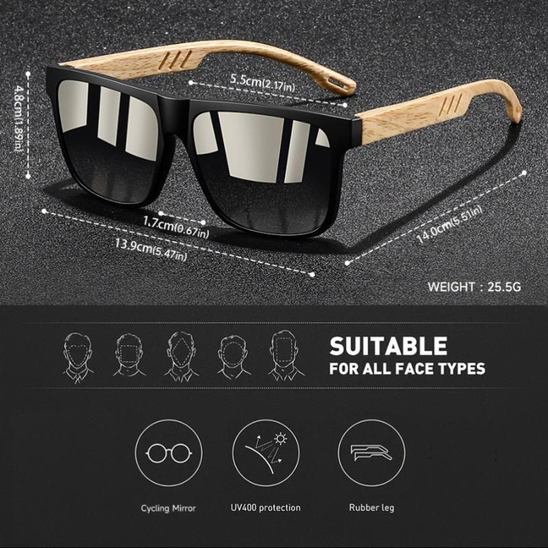 Fashionable Retro Men's and Women's Universal Square Glasses Men's Retro Driving Anti Glare Glasses