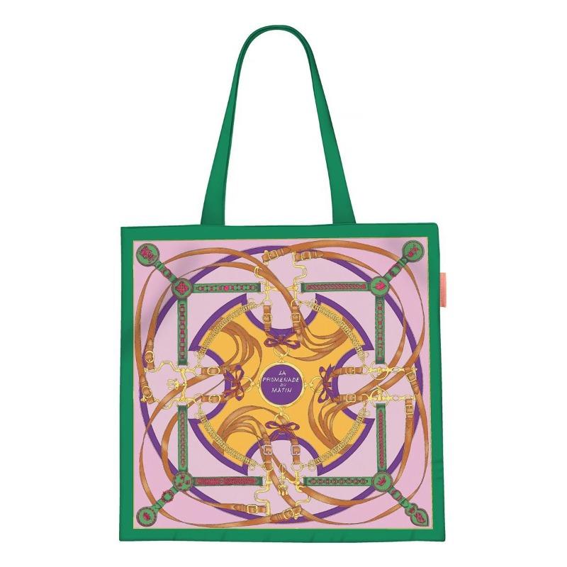 Printed Canvas Bag Women's Hand Bag Large Capacity Student Tutoring Shoulder Bag
