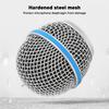 Replacement stainless steel microphone ball head grille for Beta58A, durable windproof foam filter, wide compatibility, inner foam filter