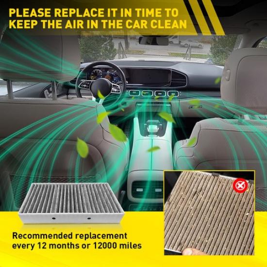 2x Carbon Activated Air Cabin Filter For Mercedes-Benz GL350 X166 2013-2014