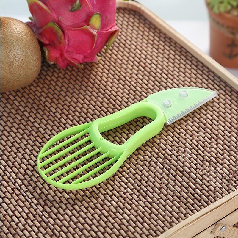 3-in-1 Avocado Slicer Shea Corer Butter Peeler Fruit Cutter Pulp Separator Plastic Knife Kitchen Vegetable Tools