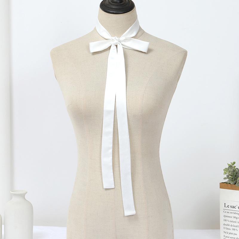 Versatile Solid Color Narrow Scarf: Neckerchief, Hairband, Waistband, and Ribbon Accessory