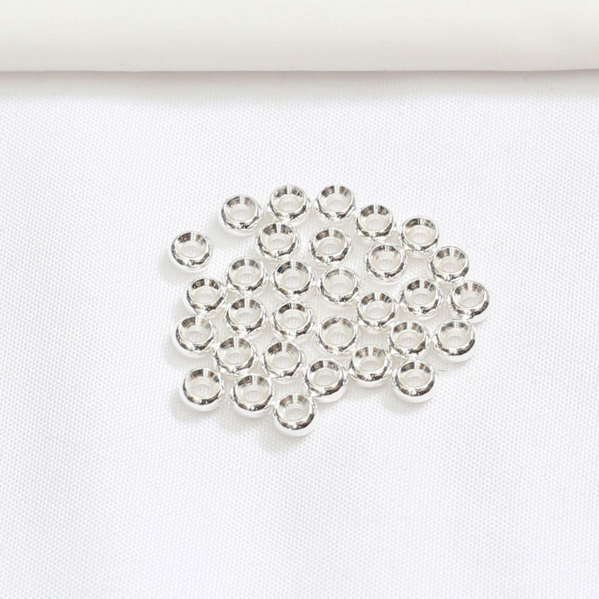 

100 шт. цветосберегающих бусин в оболочке из 14-каратного золота, разделители для бусин, бусины для счетов, дисковые бусины, браслеты своими руками, ожерелья, аксессуары, бусины россыпью M81 4mm