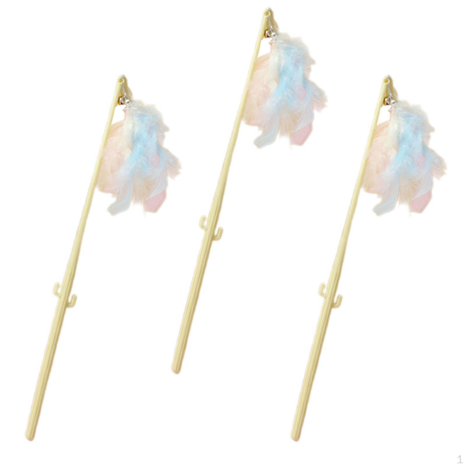 

Игрушки с кошачьими перьями, палочка-дразнилка 38 см, улучшающая IQ, забавная с палочкой-колокольчиком yellow cactus