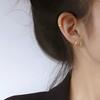 2023 Japanese-Korean Fashion: 925 Pure Silver Smooth Circle Earrings