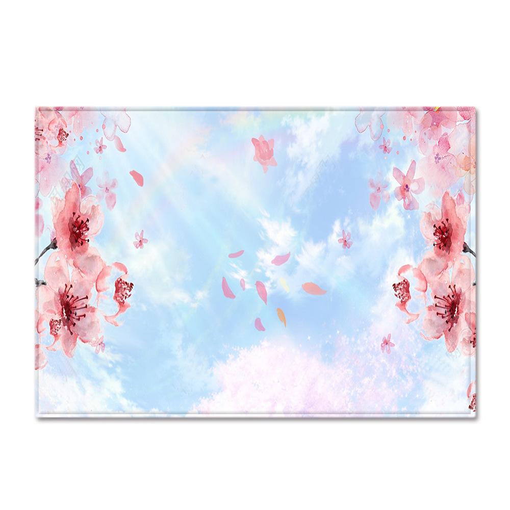 Textured Large Carpet Feather Wind Bedroom Floor Mat