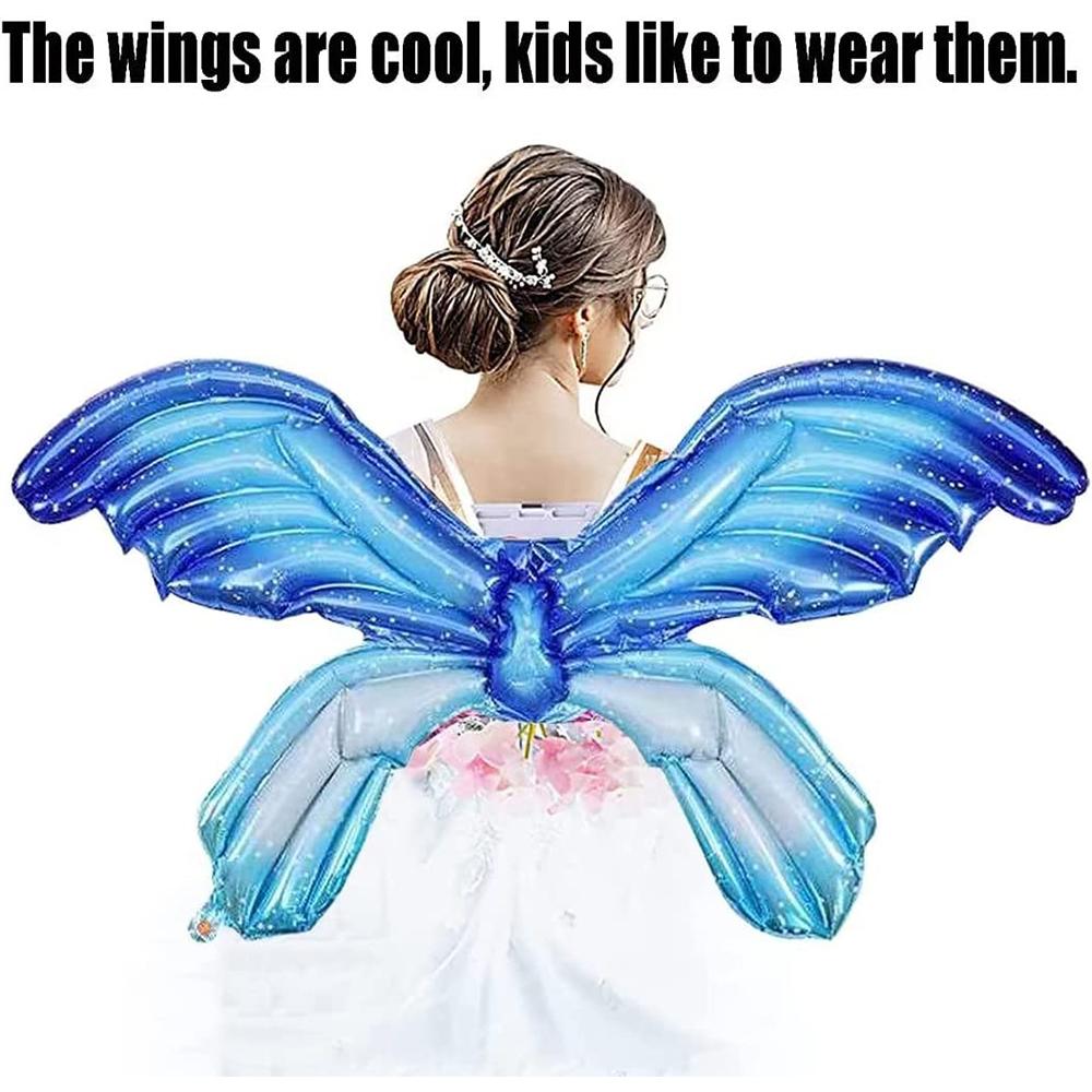 New 4pcs Colorful Butterfly Wings Balloons for Butterfly-Themed Party Decoration