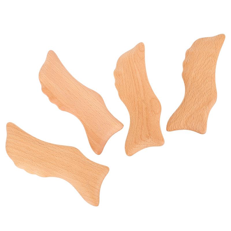 Multi-Functional Beech Wood Gua Sha Board: Wooden Massage Tool for Neck & Shoulder Relief