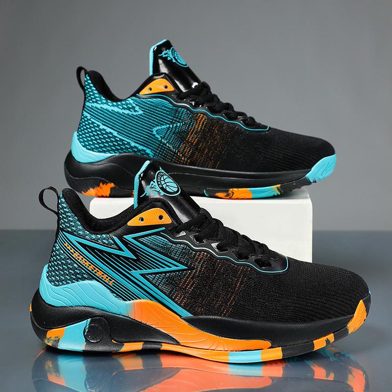 Large size basketball shoes men's shoes guard actual combat youth shock shoes women's low-top children's spring sports shoes
