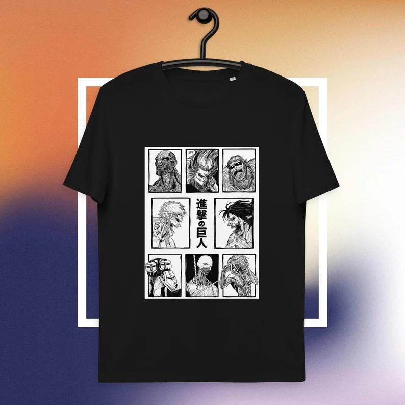 

2026 Модная Повседневная Футболка Мужская Атака Титанов Унисекс Короткий Рукав Повседневная Футболка Родитель-ребенок Уличная Одежда С Принтом Аниме Топы Лето... S разноцветный