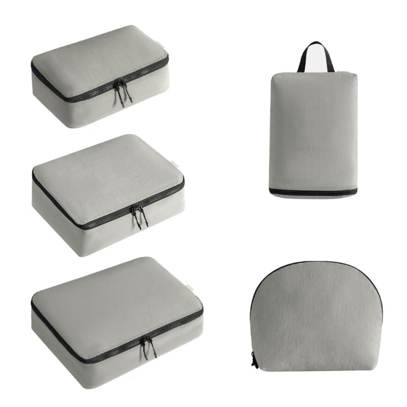 

Water Resistant Luggage Organizers For Extended Trips Compact Design Garment Packing Bags Saves Space In Suitcases серый