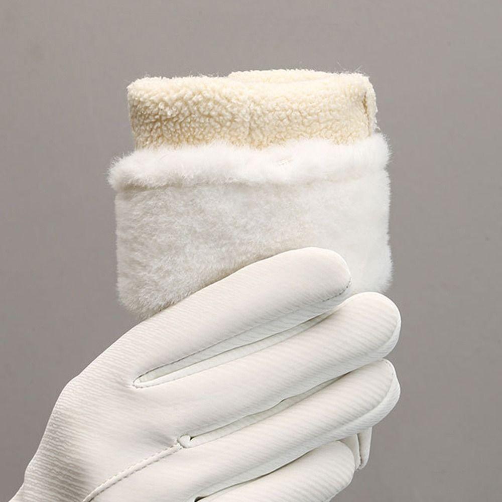 Warme Plüschhandschuhe Touchscreen Fahrrad-Fäustlinge Modische Damen Winterhandschuhe Outdoor