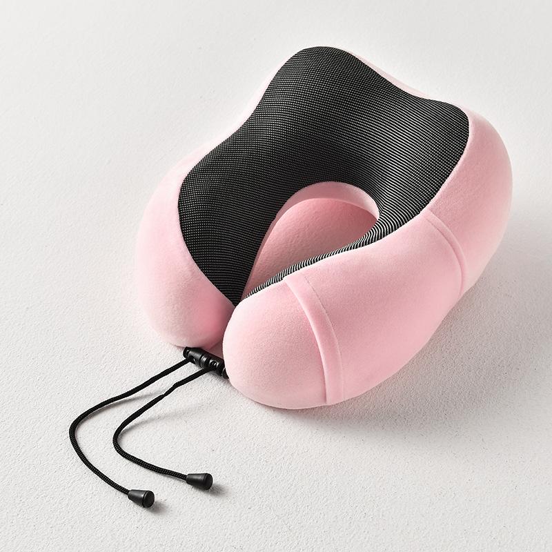Memory Foam Travel Pillow Set Portable U-Shaped Neck Support for Airplane Office Nap Compact Storage