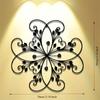 Metal Flower Wall Art Floral Sculpture 15 Inch Seasonal Decor For Garden Patio Balcony Home Wedding Gift