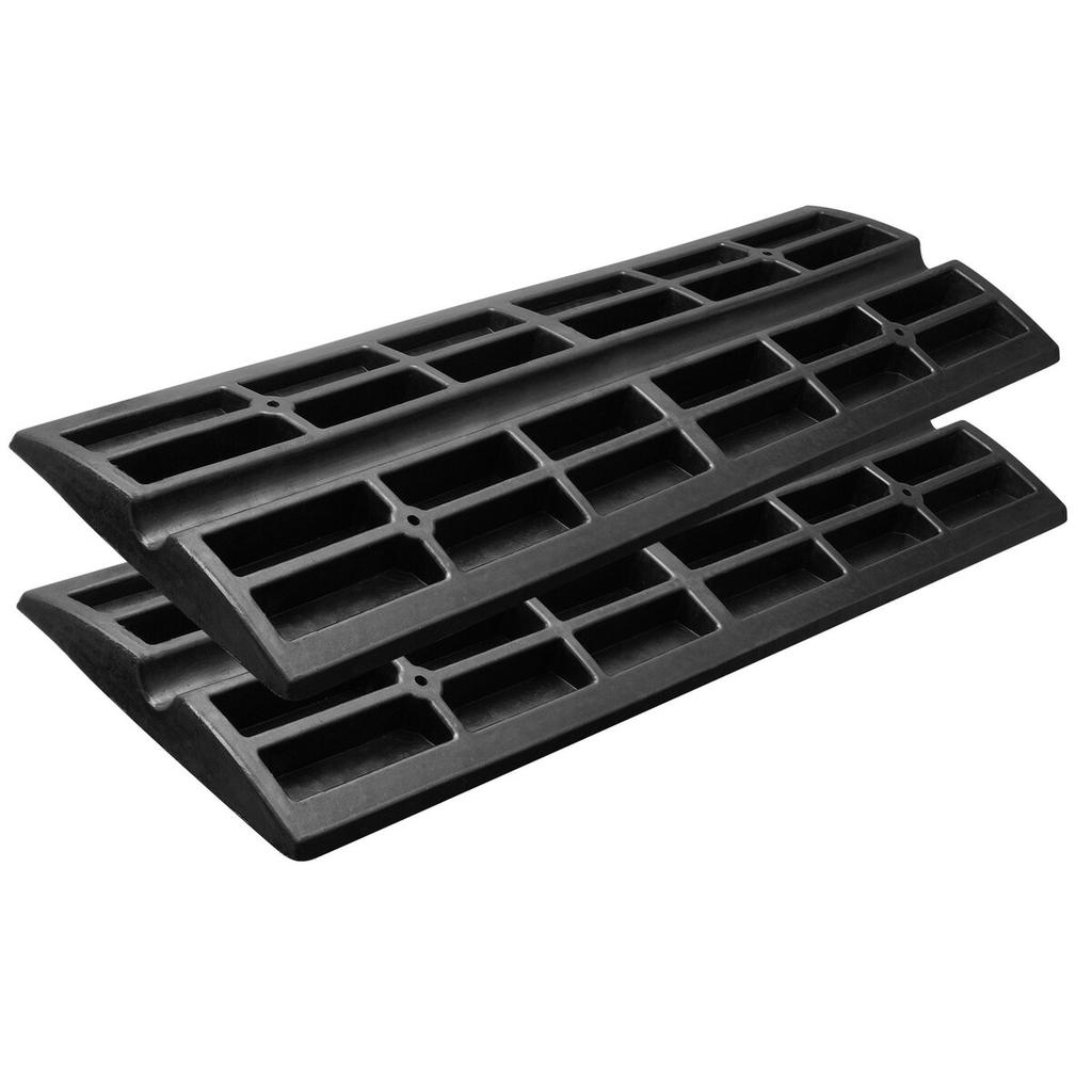 Curb Ramp Rubber Driveway Ramp 2 Pack 2.6" Rise 15T Load Threshold Ramp