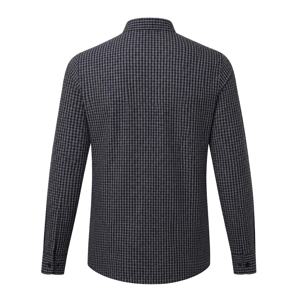 Premier Mens Maxton Checked Long-Sleeved Shirt