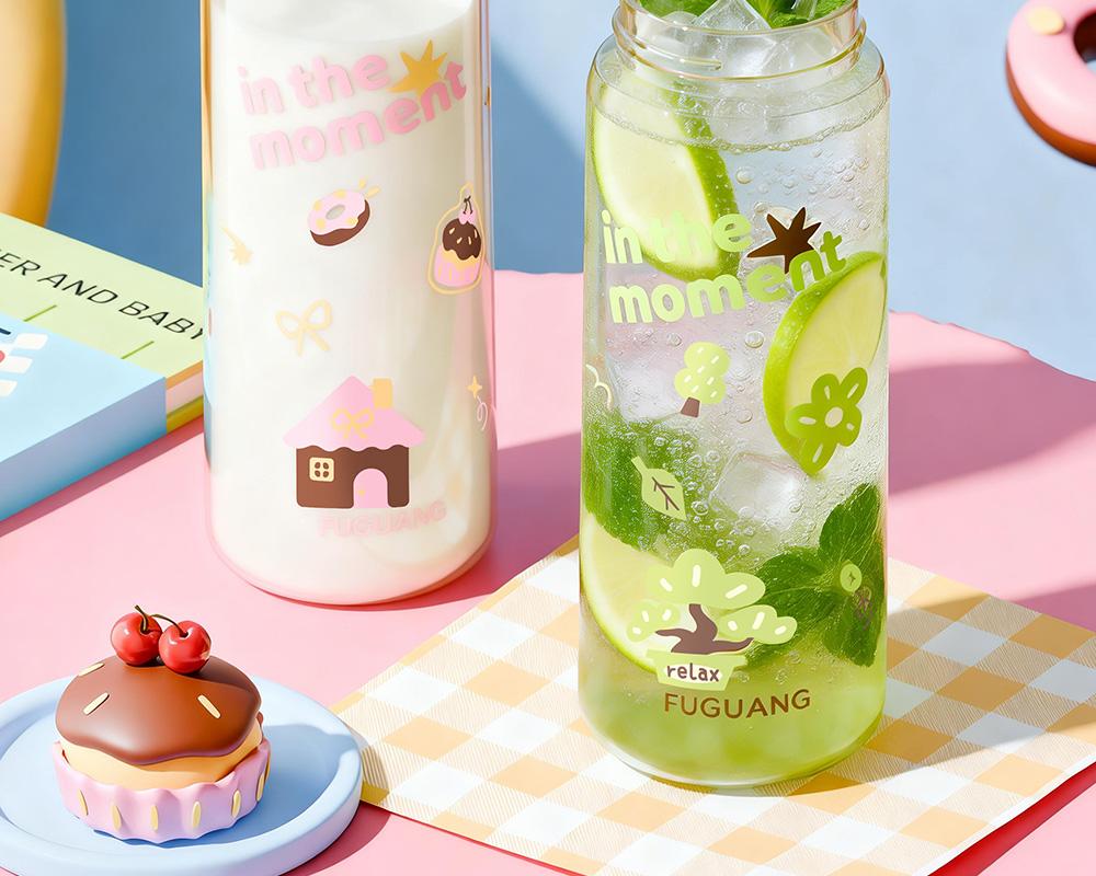 Fuguang Light Cute PPSU Maternity, Student, and Children's School Specific Plastic Water Cup High Beauty Outdoor Water Bottle
