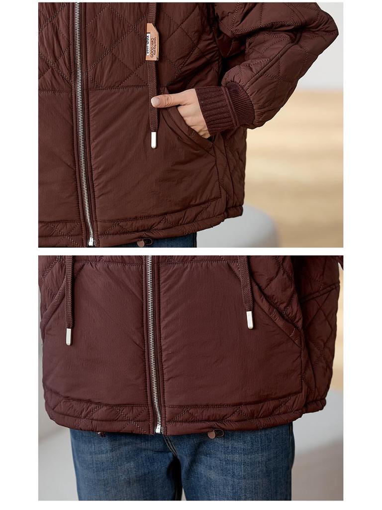 Women's 2024 Winter Casual Hooded Cotton-Padded Jacket - Loose, Plus Size, Thick, Warm, & Fashionable.