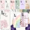 Phone Case For Samsung A15 A13 A35 A55 A51 A71 A41 A31 A21S A03S A05 A17 A23 A25 A33 A53 A73 5G A07 4G Clear Cover Korean Letter