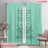 2pcs 2D Flat Printing Window Curtains Patience Blooms Nature Year Polyester Without Electricity Party Decorations Perfect for