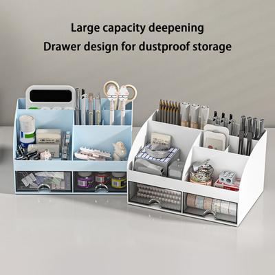 Desktop Storage Sturdy Structure Excellent Multi Compartments Calculator Desktop Storage Rack Office Storage Box