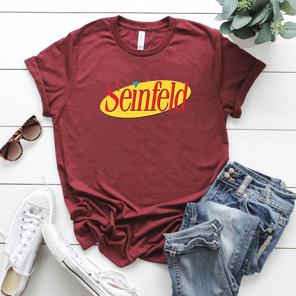 T-shirt Logo Seinfeld Ispirata agli anni '90 Vintage Top Magliette Grafiche Unisex Maglietta Divertente Manica Corta Maglietta Vintage Abbigliamento Grunge