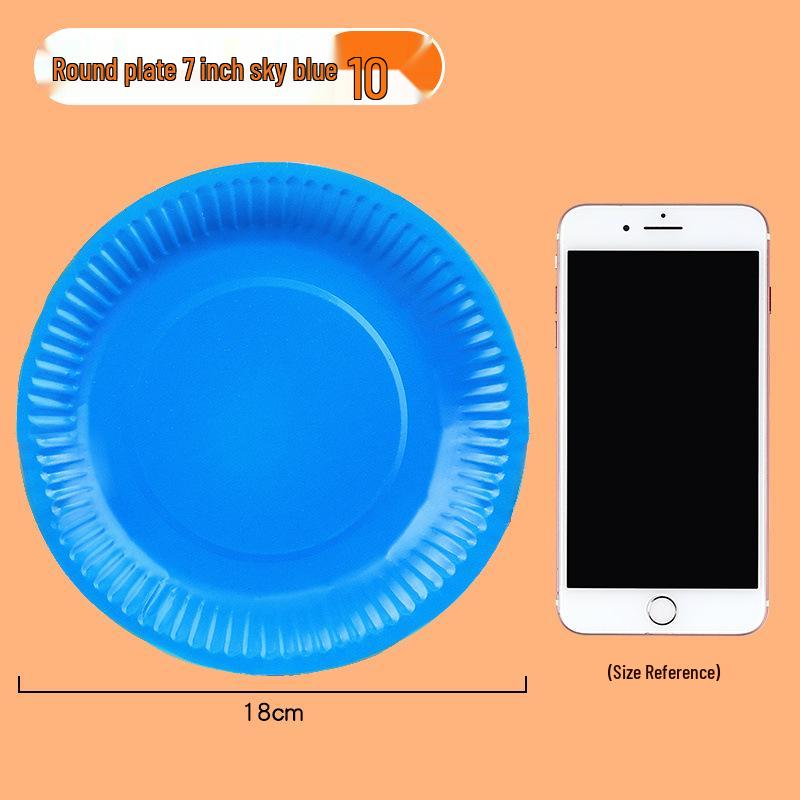 Colorful Disposable Paper Plates for Kindergarten Arts, Crafts, and Decor