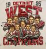 1995 NHL Detroit Red Wings Tričko Pánské Dámské Trička Top Champion Bílé Unisex Všechny velikosti JJ5548
