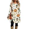 Women's Casual Long Sleeve Printed Round Neck Dress for Everyday Wear