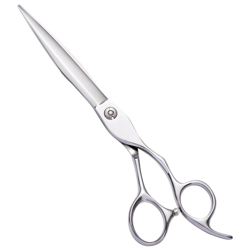 HUASIS HU49 Professional Mirror Polished Stainless Steel 440C Handmade Pet Dog Grooming Cutting Scissors Straight Shears 7inch