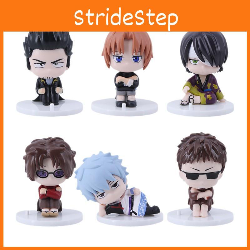 Gintama Pvc Figurine Set With Sitting Characters For Desk Decor And Gift Ideas
