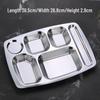 Ruhan Divided Stainless Steel Cafeteria Tray