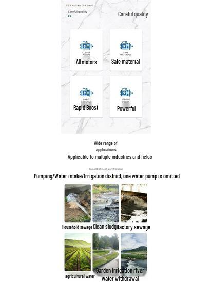 ZDK Self-Priming Cast Iron Sewage and Water Pump for Household Fecal Slurry and Water Flow