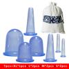 7PCS/Set  Silicone Massage Jars Suction Cup Plastic Dampness Expelling Body Release Pain Vacuum Cans Banks