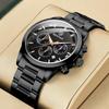 BENYAR Business Leather Analog Waterproof and Scratch Men's Watch, Multi-Calendar, Chronograph, Formal, Strap, Watch, Resistant, Black.