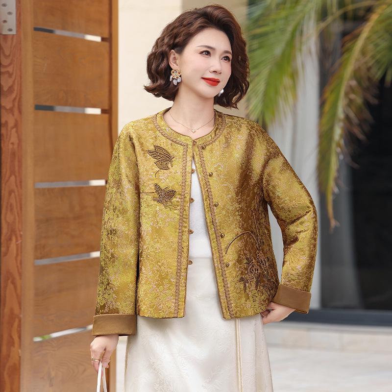 Mom's Spring New Chinese-Style Dignified & Elegant Cardigan for Middle-Aged and Elderly Women