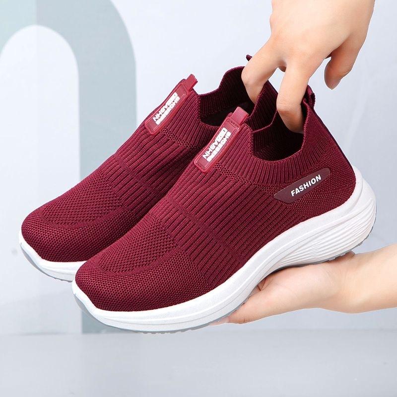 Spring and autumn cloth shoes sports and leisure shoes one pedal fly-woven mesh trendy shoes