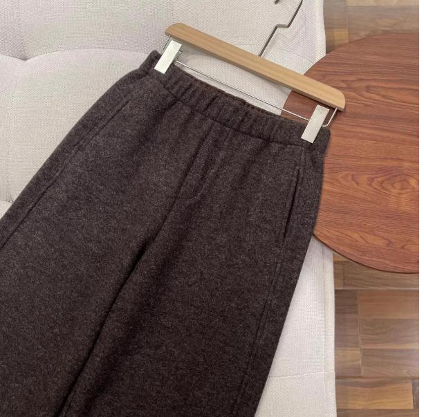 

Machu Pants: Signature Warm Fleece-Lined, Thickened Wool Pants for Winter Casual Wear Large кофейный