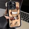 Phone Case for iPhone 17 Air 16E 15 16 Pro Max Black Coffee Fashion Style Cover 14 Plus 13 12 Mini Soft Shell Silicone Fundas