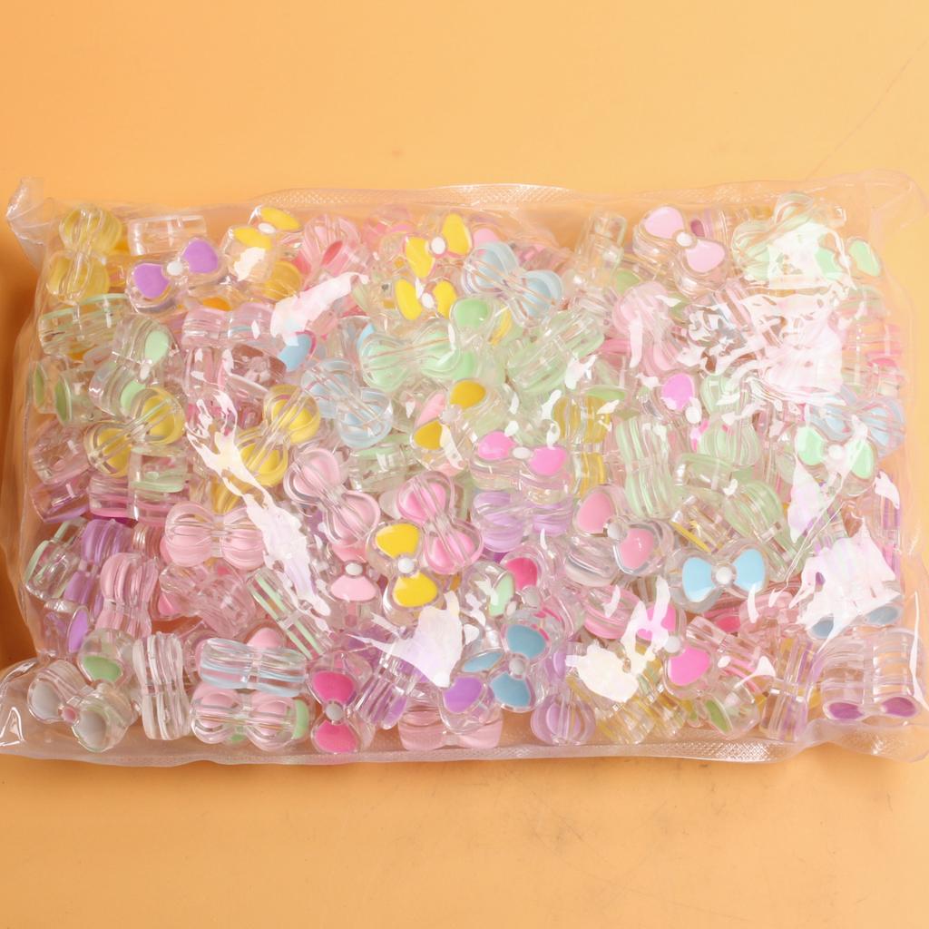 200 de bucăți orificiu pentru cruce pentru brățară, colier, pictură, bowknot/fantomă, acrilic, modă, bricolaj, materiale lucrate manual