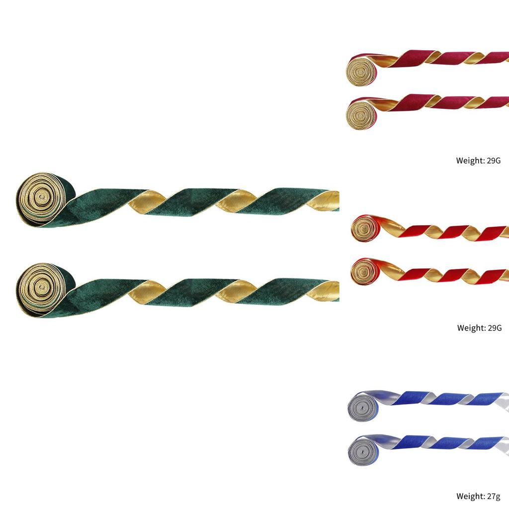 Luxurious Green Red Blue Plush Christmas Ribbon For Elegant Holiday Decor Gifts