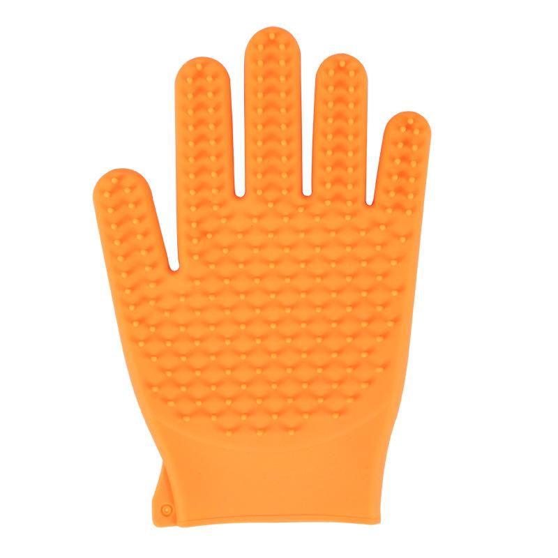 Cross-border Pet Bath Gloves Silicone Double-sided  ODM Supplier Cat Hair Removal Cleaning Massage Custom (as the picture,double-sided silicone brush)