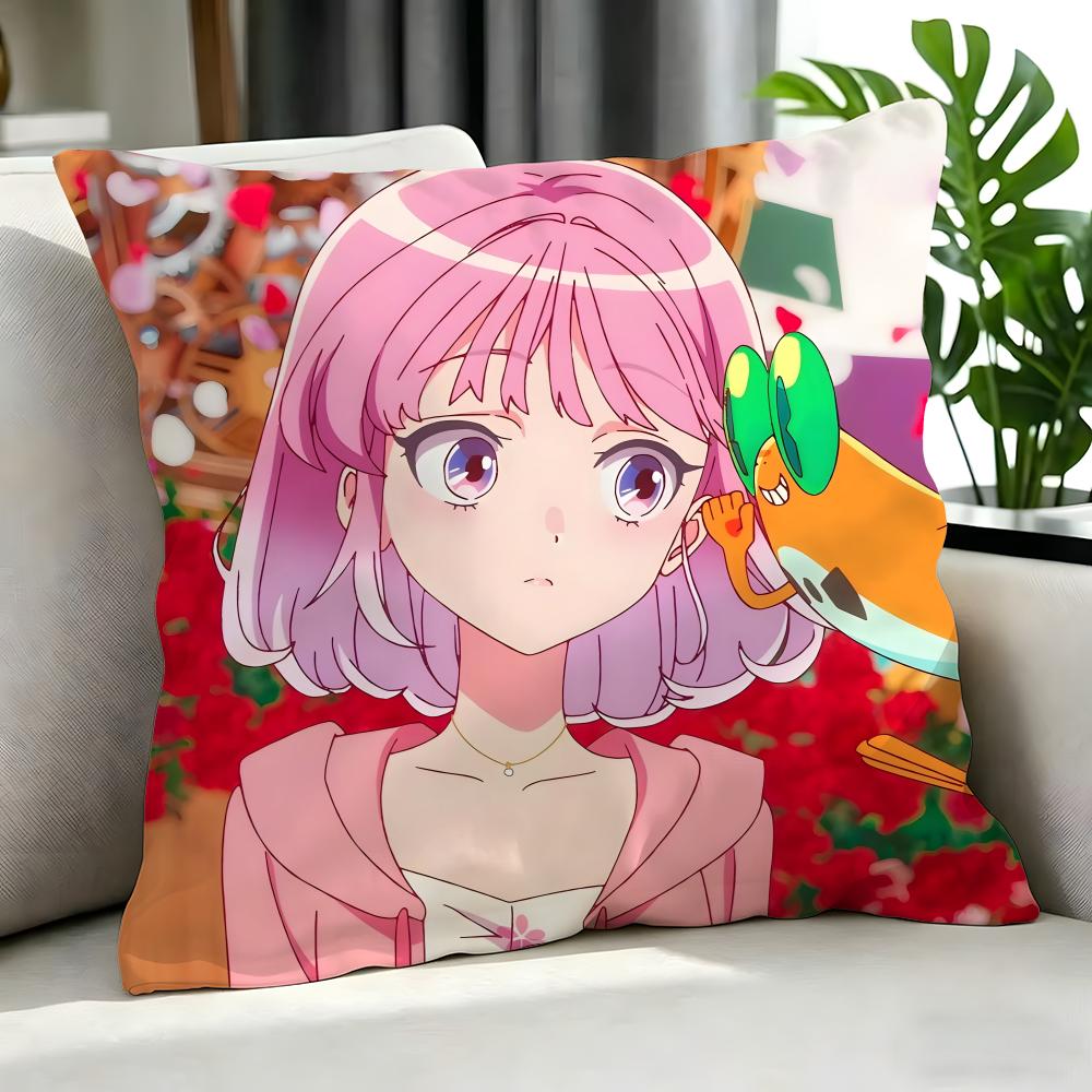 Anime Maebashi Witches Cushion Cover Cushion Cover Set 4Pcs 50X50 45X45 40X40 Pillowcase Decorative Sofa Home Decor