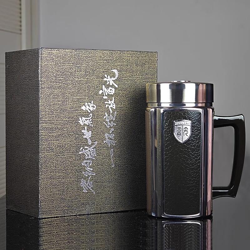 Fuguan Stainless Steel Insulated Office Mug with Handle