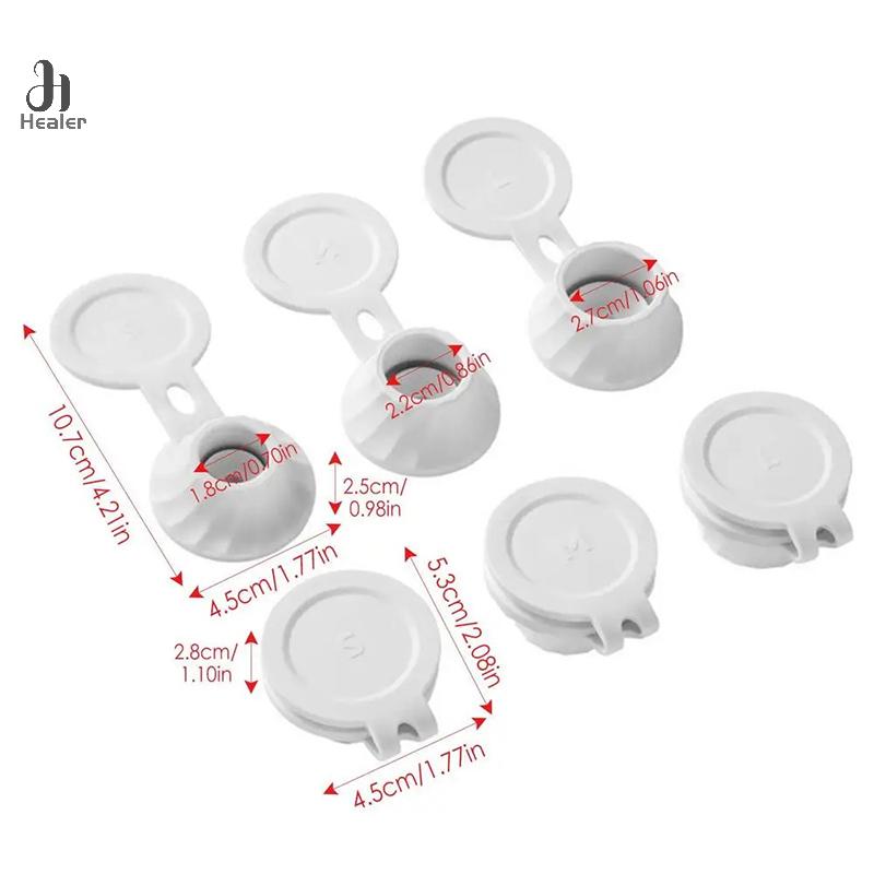 3pcs Inverted Bottle Caps Inverted Caps Flipping Bottle Set 3 Sizes Adapters Transfer Connector Get Every Drop Out Of Lotions