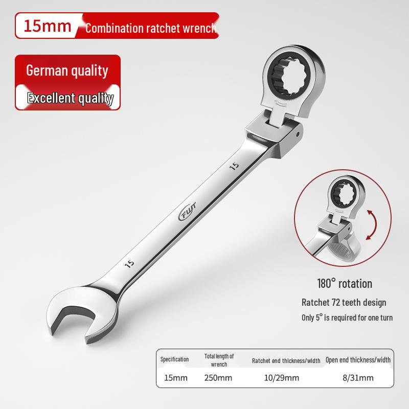 Reversible Double Head Ratchet Wrench Set for Automotive Repair